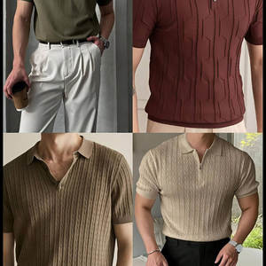 Chemise de golf personnalisée pour homme, unie, boutonnée, imprimée numériquement, respirante, séchage rapide, manches courtes, tricotée, décontractée, uniforme - Product Image 5