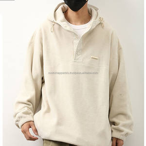 Sweat à capuche oversize en polaire personnalisé pour homme, idéal pour l'automne et l'hiver, en coton épais, pour le sport et les loisirs en extérieur - Product Image 4