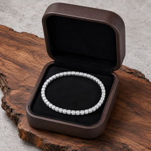 Bracelet tennis classique hip-hop en moissanite taillée pour femme, en argent sterling 925 plaqué or/argent, entièrement serti, bijoux de luxe en gros - Product Image 5