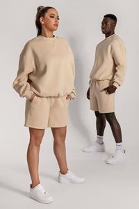 Custom Logo Hooded Casual Reflective <b>Patchwork</b> Zip-Up <b>Jacket</b> & Shorts Sets 100% Organic Cotton Unisex Men Windbreaker - Product Image 3