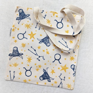 Sac fourre-tout intemporel imprimé 100 % coton sans soufflet avec longues poignées, réutilisable, pour les achats en gros - Product Image 4