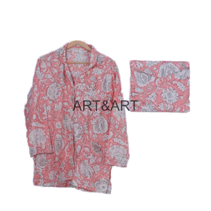 Conjuntos de Pijama de Algodón de Secado Rápido, Transpirables, Casuales, Vintage, de Primavera para Mujer, con Estampado Floral, Manga Larga y Cierre con Cordón - Product Image 2