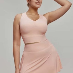 Ropa Deportiva para Mujer, Talla Grande, Top de Yoga, Sujetador Deportivo Transpirable con Relleno, Espalda Cruzada, Busto Grande - Product Image 1