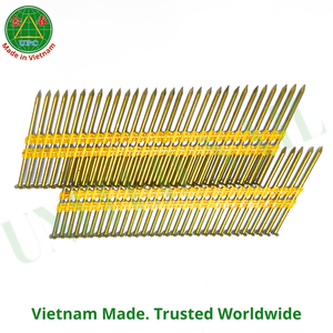 Clavos de alta resistencia de 3'' x 0.131 para estructuras, para clavadora neumática de bobina, con vástago de tornillo, de Vietnam |   Clavos en tiras de plástico - Product Image 2