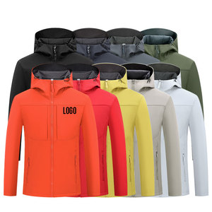 Chaqueta Softshell con Capucha para Hombre, Resistente al Viento e Impermeable, con Cierre Frontal y Logotipo, Abrigo Casual de Forro Polar para Otoño - Product Image 3