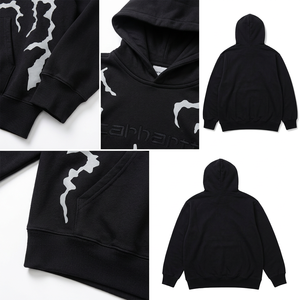 Men's Pullover Hoodie <b>Sweatshirt</b> 100% Cotton <b>Fleece</b> Custom Logo Front Hooded Oversized <b>Lined</b> Spring Casual Streetwear Wholesale - Product Image 4