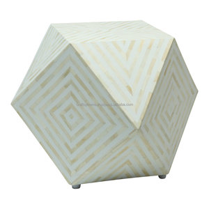 Ziye — tabouret à incrustation d'os de luxe, Design diamant Antique indien, moderne, pour la maison, décoratif, 2022 - Product Image 6