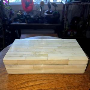 Handcrafted Natural Camel Bone Inlay <b>Box</b>: <b>Large</b> Decorative Bone & Resin Jewelry <b>Box</b> - Product Image 1