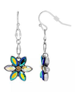 Orecchini a forma di fiore multicolore color argento |   2028 - Product Image 1