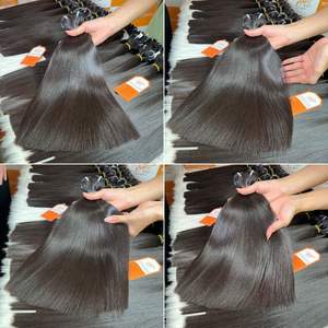 Vente en gros de vrais os vietnamiens super soyeux et lisses, cuticules droites alignées, lot de trame de cheveux humains, liste de prix bon marché - Product Image 2