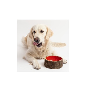 Bol pour animaux de compagnie en bois avec insert en acier inoxydable, design rond, pour chiens et chats, bol d'alimentation, décoration intérieure - Product Image 5