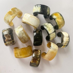 สร้อยข้อมือเขาวัวธรรมชาติสูงประมาณ3.5ซม. กำไลเขาจริงกำไลข้อมือกว้าง C เครื่องประดับเขาควาย - Product Image 3