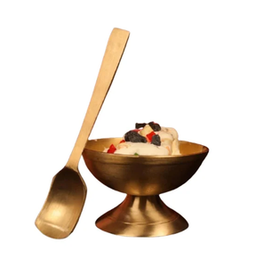 Bol à glace en laiton poli miroir, vaisselle élégante pour desserts et dîners, bol à glace à prix avantageux - Product Image 4