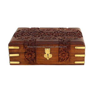 กล่องเครื่องประดับไม้คุณภาพสูงขายดีการออกแบบดอกไม้หรูหราสำหรับสร้อยคอสร้อยข้อมือต่างหูงานฝีมือไม้ตัวเลือกขายส่ง - Product Image 6