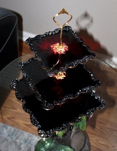 Handmade <b>3</b>-<b>Tier</b> Resin Tray: Gold Geode Cupcake <b>Stand</b> - Product Image 2