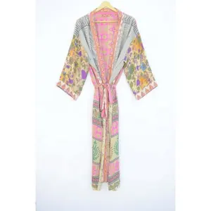 New Arrival Silk Kimono Robe Beach Coverup Dressing Gown Silk Kimono Bathrobe Bridesmaid Robe For Women