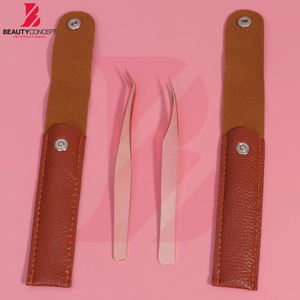 Pince à épiler antidérapante à pointe en fibre de précision, design ergonomique pour extensions de cils et application de maquillage, pince à greffe - Product Image 4