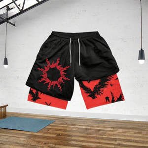 Shorts de basketball athlétiques pour hommes OEM de haute qualité, personnalisables, en tissu double couche, maille imprimée, taille mi-haute, décontractés, avec cordon de serrage - Product Image 3