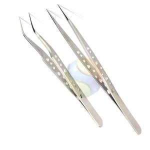 Pinzas de Precisión Premium, Pinza de Acero Inoxidable para Pestañas, Herramienta para Joyería con Logotipo Personalizado - Product Image 1