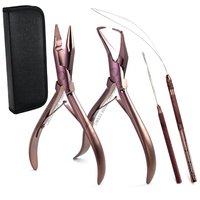 Kit d'extension de cheveux Microlink, outil de pose de micro-perles, pince de retrait de micro-perles, acier inoxydable de qualité chirurgicale, Cross Edge Corporation CEC-A-033