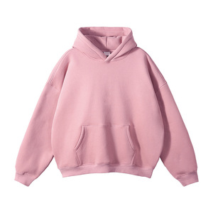 Hoodies d'hiver personnalisés à coupe classique, en polyester/coton uni, pour hommes, pull-over unisexe, en gros, grandes tailles, hoodies pour hommes - Product Image 3