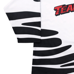 Maillot de hockey sur glace personnalisé noir et blanc par sublimation, uniforme de hockey professionnel respirant pour hommes, maillot de hockey athlétique de performance élite - Product Image 4