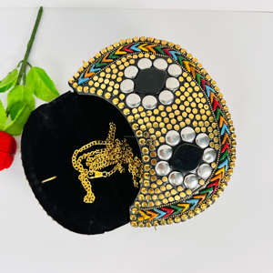 Bolso de mano con diseño de mosaico de Metal dorado de estilo Vintage moderno, bolso cruzado de piedra con Chip de escultura antigua pulida elegante - Product Image 4