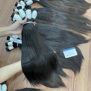 Extensiones de cabello de un solo donante, cabello largo y grueso, liso natural y color negro natural, listo para enviar. - Product Image 6