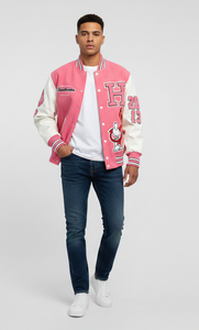 Chaqueta de Béisbol Retro Extra Grande para Hombre, Estilo Urbano Vintage, Chaquetas Varsity Unisex de Alta Calidad con Parches Bordados Personalizados - Product Image 5