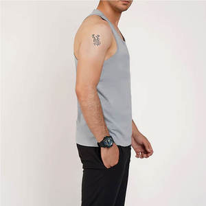 Débardeur décontracté à col rond pour homme, 100 % coton, séchage rapide, tissu respirant pour l'été, la gym, l'entraînement sportif et la maison - Product Image 4