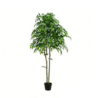 Nouvelles plantes artificielles modernes de simulation de figuier de Banyan pour la décoration intérieure, plante en pot japonaise, arbre artificiel