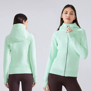 Sudaderas Deportivas de Forro Polar para Mujer, Lisas, Antiarrugas, Antipilling, para Correr en Invierno - Product Image 1