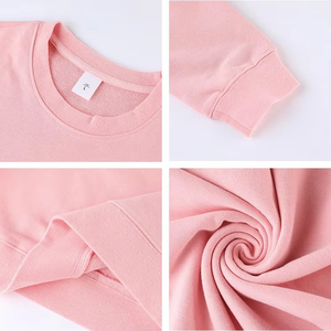<b>Pink</b> women Casual <b>Tracksuit</b> <b>Set</b> Crew Neck Sweatshirt With Side Pockets Elastic Waist Joggers Full Length Solid Color - Product Image 5