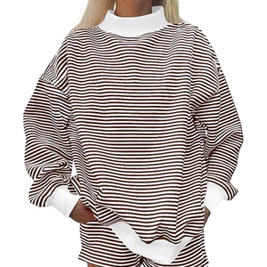 Wholesale Women's Custom Winter Front Logo Fleece Knitted 100% Cotton Anti-Pilling Breathable Quick Dry Streetwear Autumn - Product Image 2