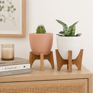 Modern Design Plant Stand Creative Natural Wooden Indoor Outdoor Planter <b>Holder</b> Elegant Flower Display <b>Pot</b> Solid Wood Garden - Product Image 6