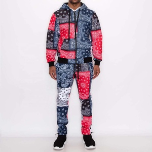 Ensembles de survêtements unisexes PIHA SPORTS, ensemble 2 pièces, sweat à capuche imprimé 3D, fermeture éclair, hip-hop, sublimation personnalisée, sweat à capuche et pantalon pour hommes - Product Image 1