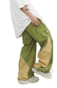 Vente en gros de pantalons oversize pantalons de survêtement amples en nylon ensemble jogging pantalon coupe-vent réfléchissant pour femmes - Product Image 2