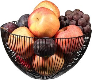 Elegant Decorative Metal Fruit <b>Basket</b> For Kitchen Counter <b>Storage</b> And Modern Home Organization Use - Product Image 4