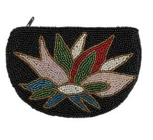 Porte-monnaie perlé à motif tranches de citron jaune, pochette zippée en perles de rocaille aux motifs agrumes, avec pompon, Offres en gros - Product Image 5