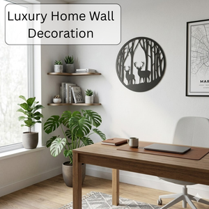 Décoration murale en métal de luxe en forme de cerf avec design rétroéclairé par LED |   Sculpture murale moderne de qualité supérieure pour la décoration de la chambre à coucher, du salon et de la salle à manger - Product Image 4