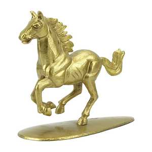 Jaffs Exports Golden Horse Figurine Sculpture Aluminium Handmade Modern Artistic Tabletop Decor Eco-Friendly Home Office - Product Image 4