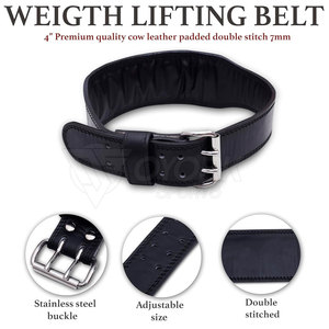 Premium Fitness Support Weightlifting <b>Belts</b> With Reinforced Stitching And Adjustable Design Weightlifting <b>Belts</b> For Gym Use - Product Image 3