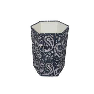 Cubo de Basura Plegable Hexagonal Elegante de Cartón y Papel de Algodón Hecho a Mano, para Uso en Interiores y Exteriores, para la Calle y la Oficina - Product Image 2