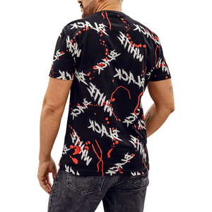 T-shirts pour hommes à col rond avec impression par sublimation de logo personnalisé, séchage rapide, respirants, impression par sublimation intégrale - Product Image 5