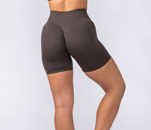 Women's High Waist Gym Shorts Solid Yoga Sports Fitness Pants <b>Tummy</b> <b>Control</b> Workout Shorts - Product Image 3