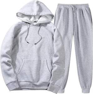 Chándal Unisex Negro con Capucha, Largo, Color Sólido, Corte Regular, Otoño, Casual, Transpirable, 100% Algodón, Bolsillos Laterales, Cordón Ajustable - Product Image 6