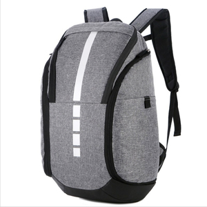 Sac à dos de sport en nylon noir, capacité 30-40L, avec bande réfléchissante pour activités de plein air - Product Image 6