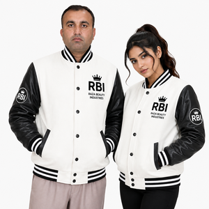 Blouson universitaire réversible en laine de baseball personnalisé, style Letterman, respirant, avec logo brodé fini, qualité supérieure - Product Image 4