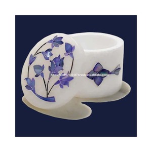 Caja especial de incrustaciones de mármol de arte MOP con diseño de Flores de Nueva producción con uso de nácar para embalaje de regalo de joyero - Product Image 2
