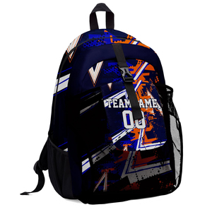 Customizable Geometric Print <b>Backpack</b> with Adjustable Shoulder Straps for Outdoor Sports Unisex Casual Use 20-36L Capacity - Product Image 6